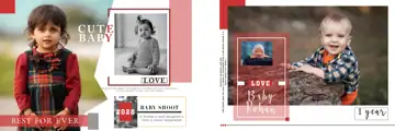 Birthday & Baby Album 12x36 PSD – Elegant Lace Ornaments Design