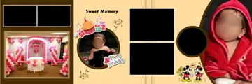 Birthday & Baby Album 12x36 PSD – Regal Bokeh Lights Design