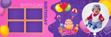 Birthday & Baby Album 12x36 PSD – Timeless Peacock Art Design