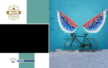 Birthday & Baby Album PSD in Charming Geometric Lines Style