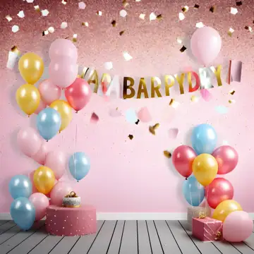 Birthday Studio Background PSD – Luxury Mandala Art Design
