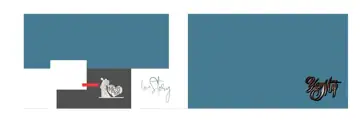 Bright Album Background 12x36 PSD with Floral Border