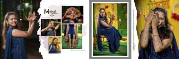Bright & Golden Wedding Album 12x36 PSD with Lotus Design