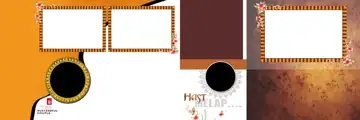Bright & Graceful Wedding Album 12x36 PSD with Temple Motif