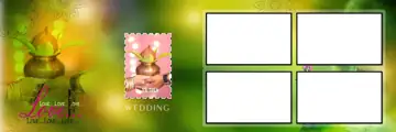 Bright & Grand Wedding Album 12x36 PSD with Glitter Accents