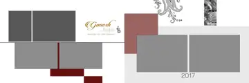 Bright & Luxury Wedding Album 12x36 PSD with Floral Border