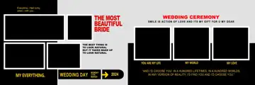 Bright & Minimal Wedding Album 12x36 PSD with Kolam Pattern
