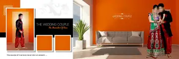 Bright & Premium Wedding Album 12x36 PSD with Pastel Clouds