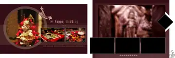 Bright & Royal Wedding Album 12x36 PSD with Peacock Art
