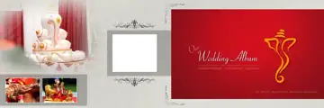 Bright Wedding Album 12x36 PSD with Vintage Frame