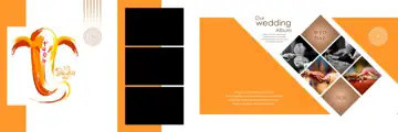 Bright Wedding Album 12x36 PSD with Watercolour Splash