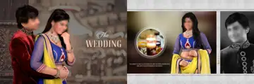 Charming Brush Strokes Wedding Album 12x36 PSD