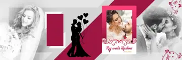 Charming Gold Frame Wedding Album 12x36 PSD