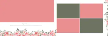 Charming & Golden Wedding Album 12x36 PSD with Geometric Lines