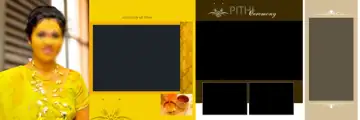 Charming & Golden Wedding Album 12x36 PSD with Watercolour Splash