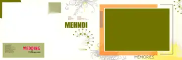 Charming Indian Wedding Album 12x36 PSD with Gold Frame