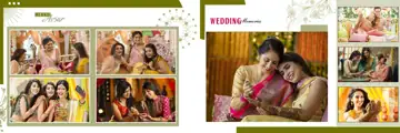 Charming Mehndi Wedding Album 12x36 PSD with Kolam Pattern