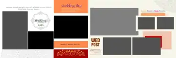 Charming & Regal Wedding Album 12x36 PSD with Watercolour Splash