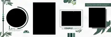 Charming & Royal Wedding Album 12x36 PSD with Brush Strokes