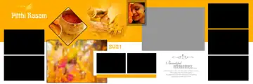 Charming Wedding Album 12x36 PSD for Haldi – Brush Strokes