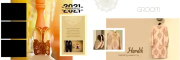 Charming Wedding Album 12x36 PSD with Watercolour Splash