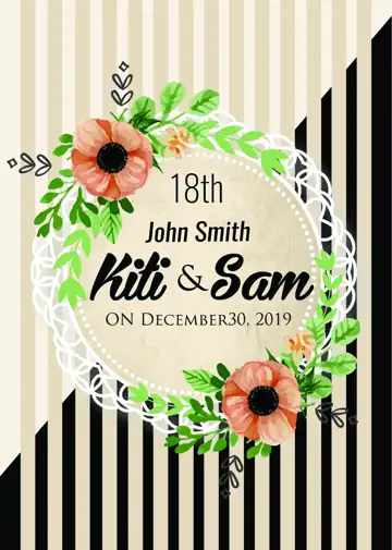 Charming Wedding Invitation 12x36 PSD – Lotus Design