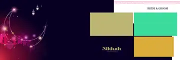 Cinematic Album 12x36 PSD for Muslim Wedding – Watercolour Splash