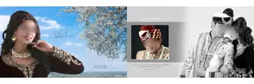 Cinematic & Floral Wedding Album 12x36 PSD with Gold Frame