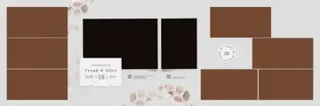 Cinematic & Fresh Wedding Album 12x36 PSD with Brush Strokes
