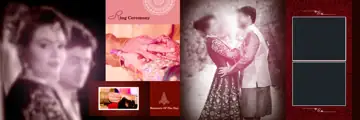 Cinematic & Ornate Wedding Album 12x36 PSD with Gold Frame