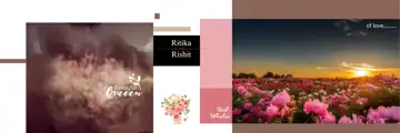 Cinematic Pre-Wedding Album Background PSD with Kolam Pattern