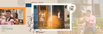Cinematic & Premium Wedding Album 12x36 PSD with Damask Texture