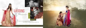Cinematic Rose Petals Wedding Album 12x36 PSD