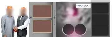 Cinematic & Stylish Wedding Album 12x36 PSD with Floral Border