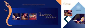 Cinematic & Stylish Wedding Album 12x36 PSD with Temple Motif