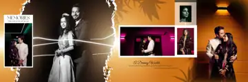 Cinematic Wedding Album 12x36 PSD – Watercolour Splash