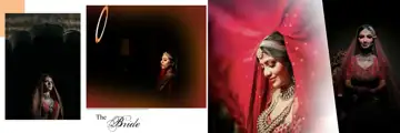 Cinematic Wedding Album 12x36 PSD with Vintage Frame