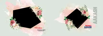 Cinematic Wedding Album Cover 14x40 PSD with Glitter Accents