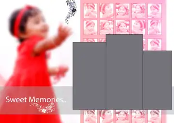 Cinematic Wedding Photo Album 17x24 PSD with Rose Petals