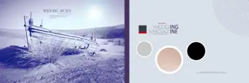 Classic Album Background PSD for Wedding – Pastel Clouds