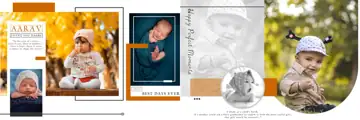 Classic Birthday & Baby Album 12x36 PSD with Rose Petals