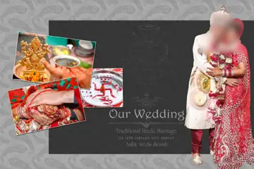 Classic Brush Strokes Wedding Album Cover PSD