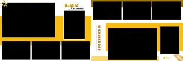 Classic Floral Border Haldi Wedding Album 12x36 PSD
