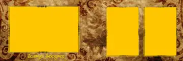 Classic & Golden Wedding Album 12x36 PSD with Temple Motif
