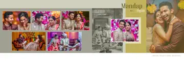 Classic Kolam Pattern Indian Wedding Album 12x36 PSD