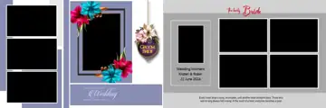 Classic Kolam Pattern Wedding Album 12x36 PSD