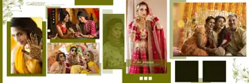 Classic Mehndi Wedding Album 12x36 PSD with Silk Texture