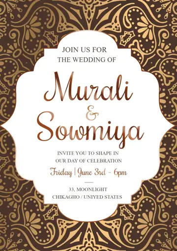 Classic Wedding Invitation PSD – Vintage Frame