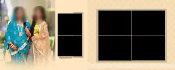 Classic Wedding Photo Album 12x30 PSD with Lotus Design
