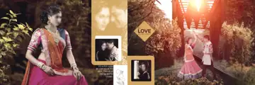 Dreamy & Artistic Wedding Album 12x36 PSD with Pastel Clouds